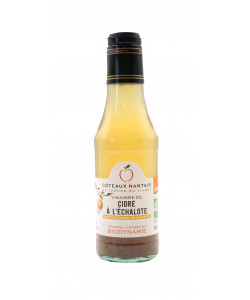 Vinaigre de cidre échalotes Bio Demeter - 25 cL des Côteaux Nantais, vinaigre de cidre à l'échalotes