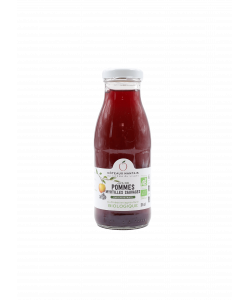 Jus pommes myrtilles Bio - 25 cL des Côteaux Nantais, issus de fruits 100 % Bio de pommes myrtilles