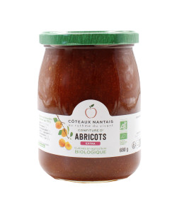 Confiture d'abricots extra Bio - 690 g, Côteaux Nantais, idéal pour accompagner des tartines de pain, ou des crêpes...